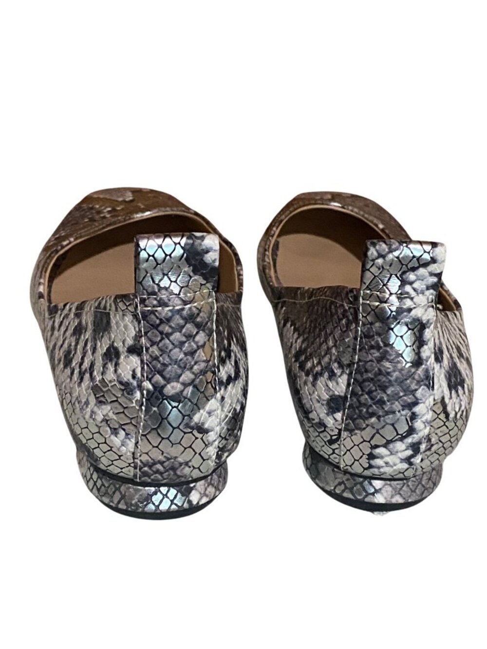 Franco Sarto Snake Print Flats Size 8 Square Toe - Picture 3 of 9